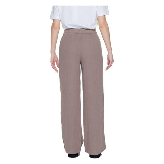 Street One Brown Cotton Pant ST-14346500140-W46 | L32