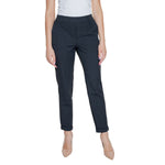 Vero Moda Gray Polyester Pant for women, featuring a blend of polyester, viscose, and elastane. Ideal for spring/summer collection.
