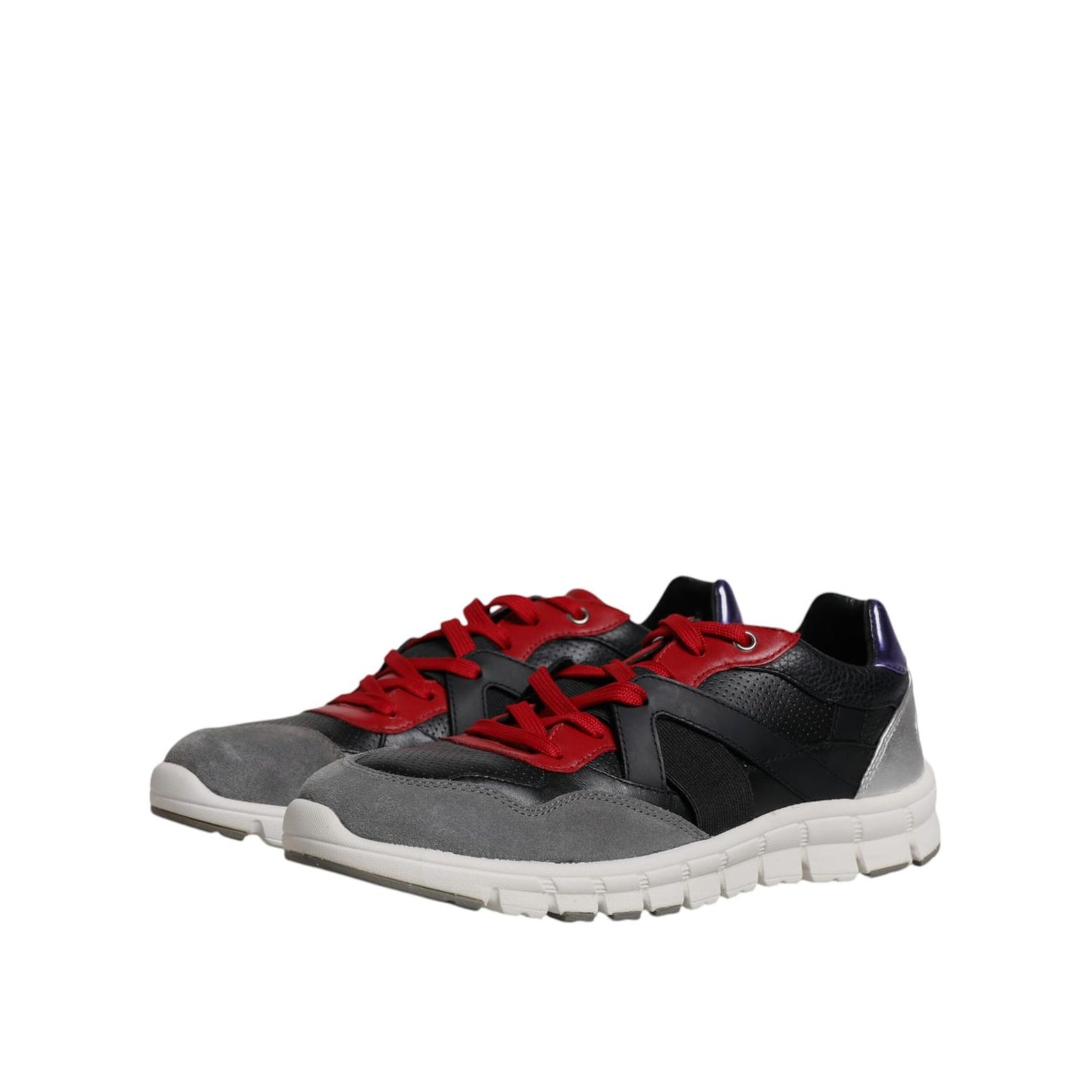 Dolce & Gabbana Multicolor Leather Suede Low Top Sneakers Shoes
