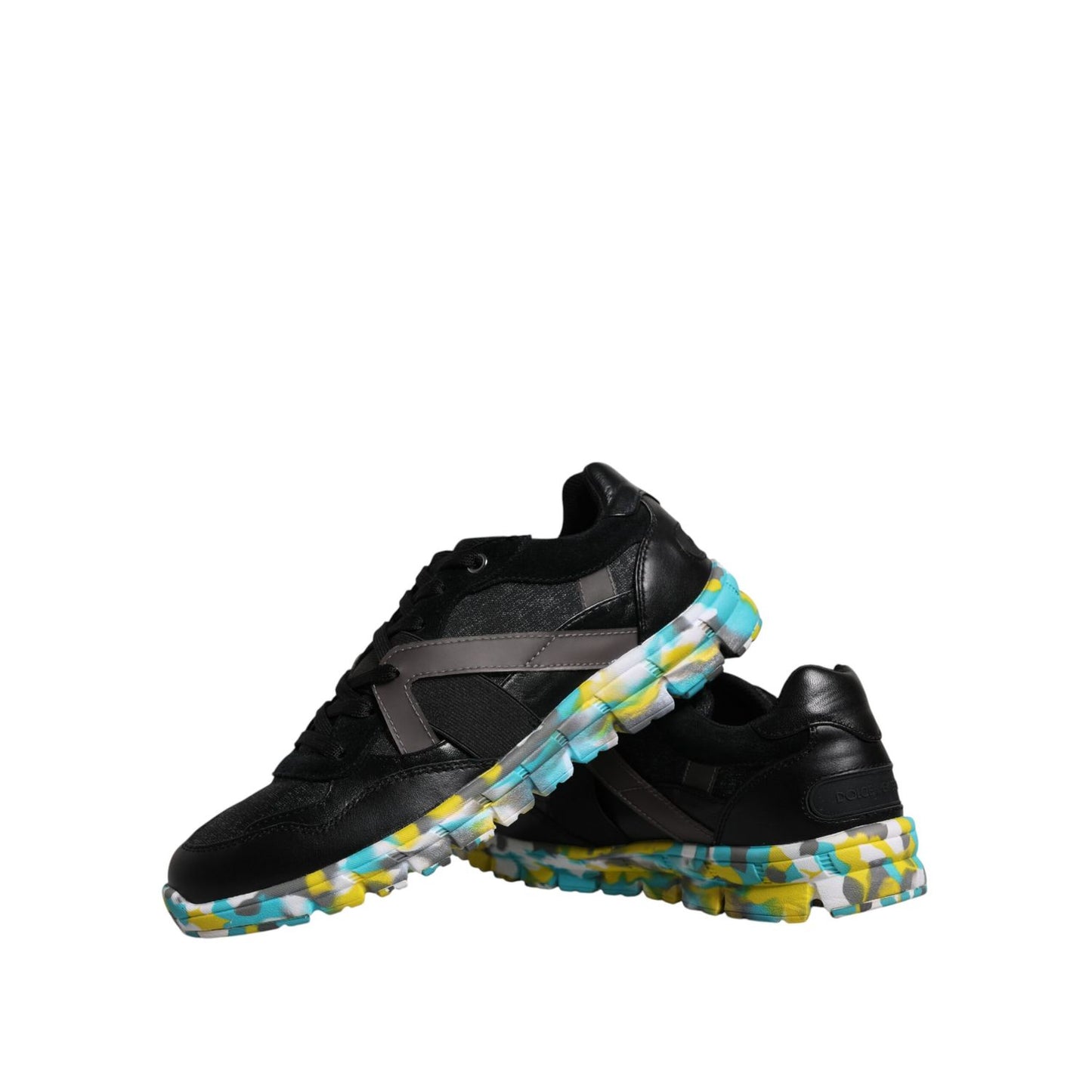 Dolce & Gabbana Black Polyester Low Top Men Sneakers Shoes