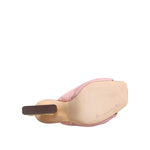 Dolce & Gabbana Pink Quilted DG Heel Slide Sandals Shoes