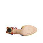 Dolce & Gabbana Multicolor Carretto Crystal Fur Sandals Shoes