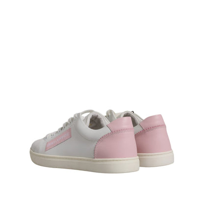 Dolce & Gabbana White Classic Calf Leather Sneakers Shoes