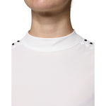 Patrizia Pepe White Mock Neckline Sleeveless Tank Blouse Top TSH86736-38