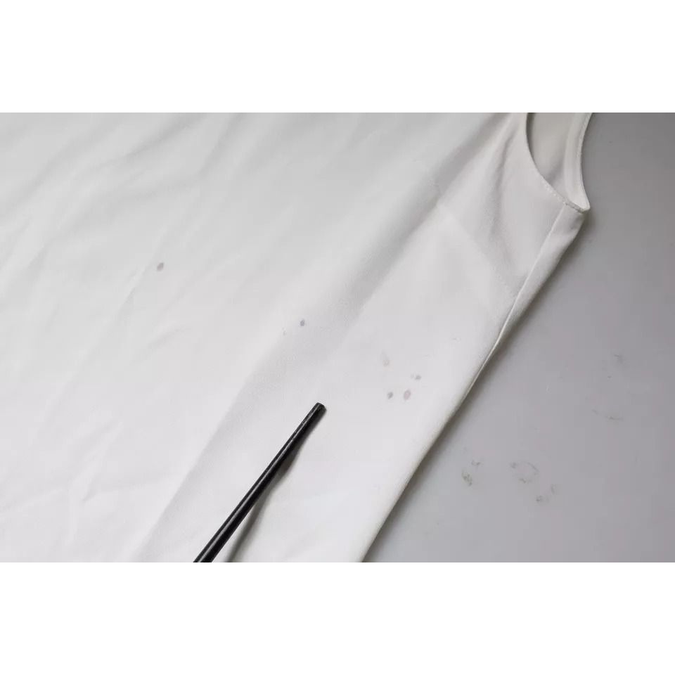 Patrizia Pepe White Mock Neckline Sleeveless Tank Blouse Top TSH86736-38