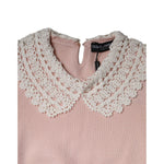 Dolce & Gabbana Pink Cashmere Collar Knitted Long Sleeves Top TSH86768-40