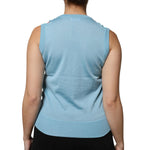 Dolce & Gabbana Blue Drawing Cashmere Sleeveless Tank Top TSH86791-38