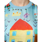 Dolce & Gabbana Blue Drawing Cashmere Sleeveless Tank Top TSH86791-38