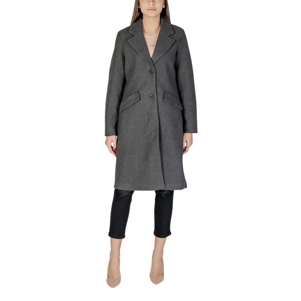 Vero Moda Gray Polyester Coat