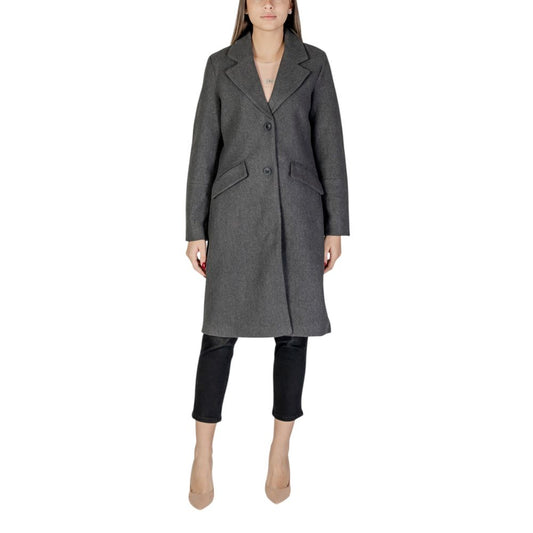 Vero Moda Gray Polyester Coat