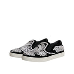 Dolce & Gabbana Black Embellished London Men Slip On Shoes MV6587-41