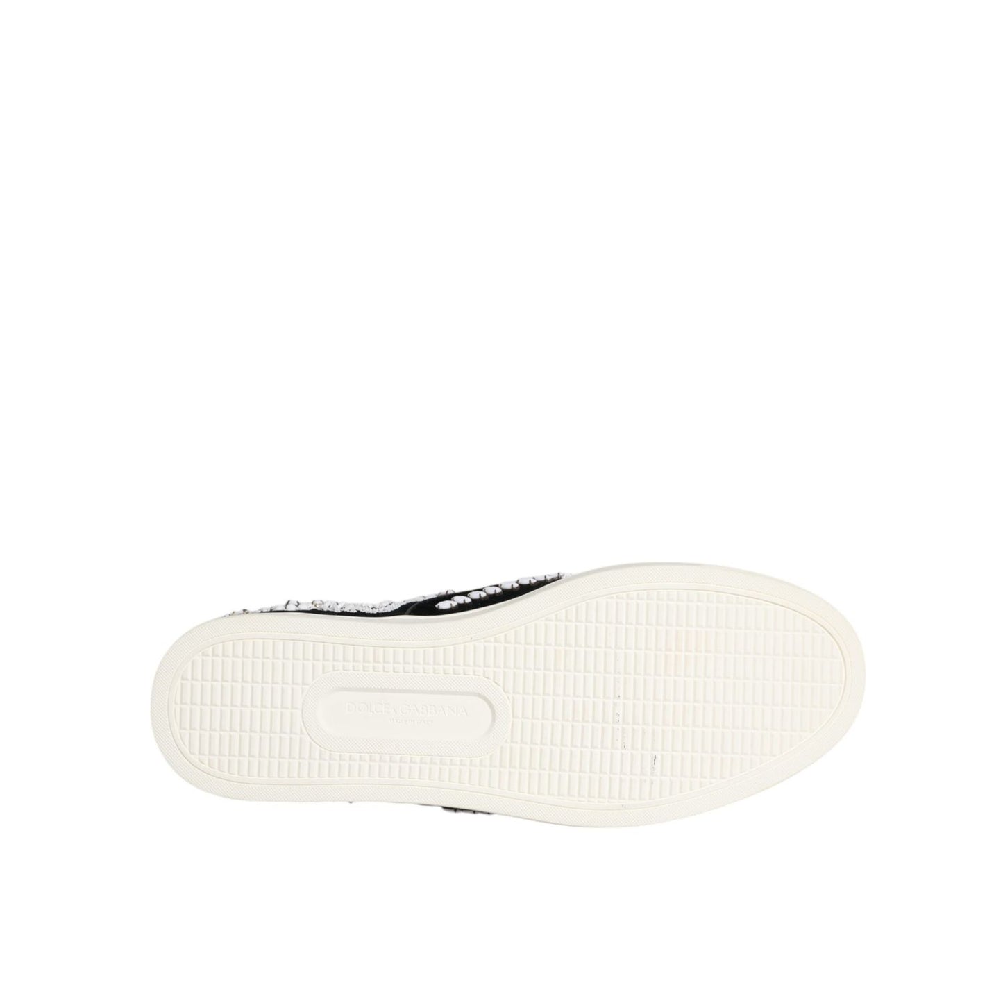 Dolce & Gabbana Black Embellished London Men Slip On Shoes MV6587-41