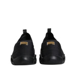 Dolce & Gabbana Black Slip On Wave Low Top Men Sneakers Shoes