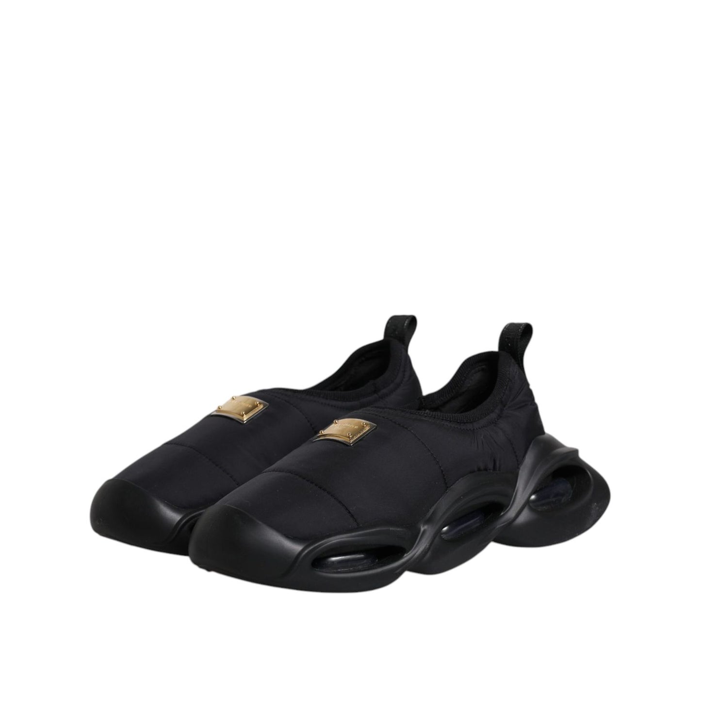 Dolce & Gabbana Black Slip On Wave Low Top Men Sneakers Shoes