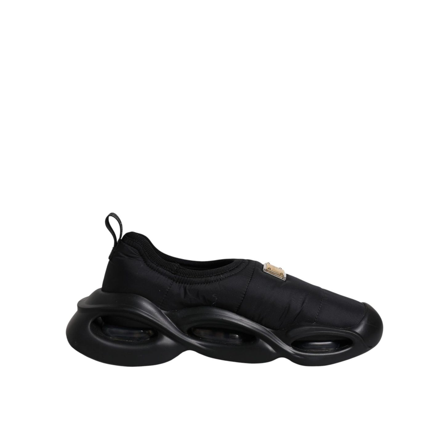 Dolce & Gabbana Black Slip On Wave Low Top Men Sneakers Shoes