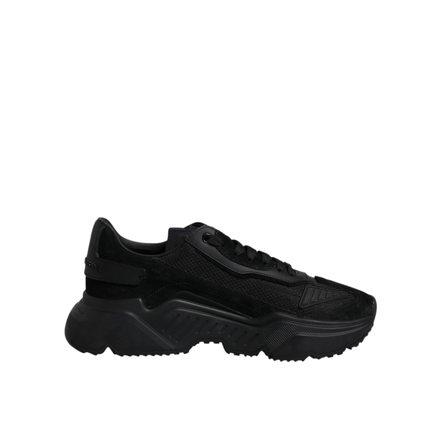 Dolce & Gabbana Black Leather Daymaster Low Top Sneakers Shoes