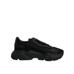 Dolce & Gabbana Black Leather Daymaster Low Top Sneakers Shoes