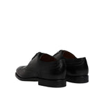 Dolce & Gabbana Black Leather Derby Wingtip Formal Shoes MV6619-39.5