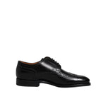 Dolce & Gabbana Black Leather Derby Wingtip Formal Shoes MV6619-39.5
