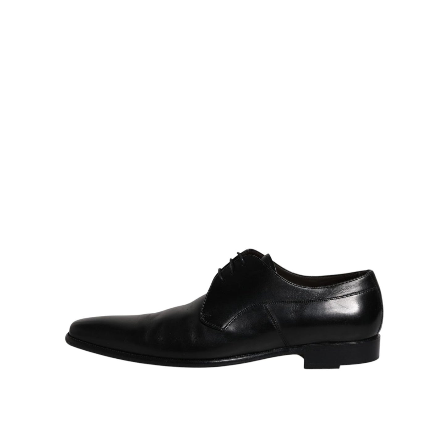 Dolce & Gabbana Black Leather Derby Men Formal Dress Shoes
