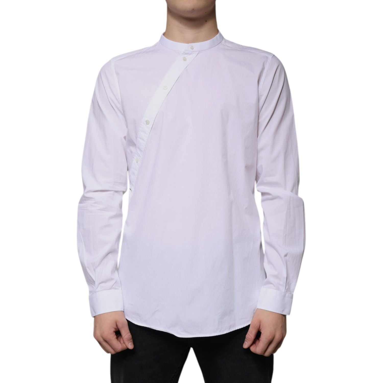 Dolce & Gabbana White Cotton Slim Fit MARTINI Dress Shirt