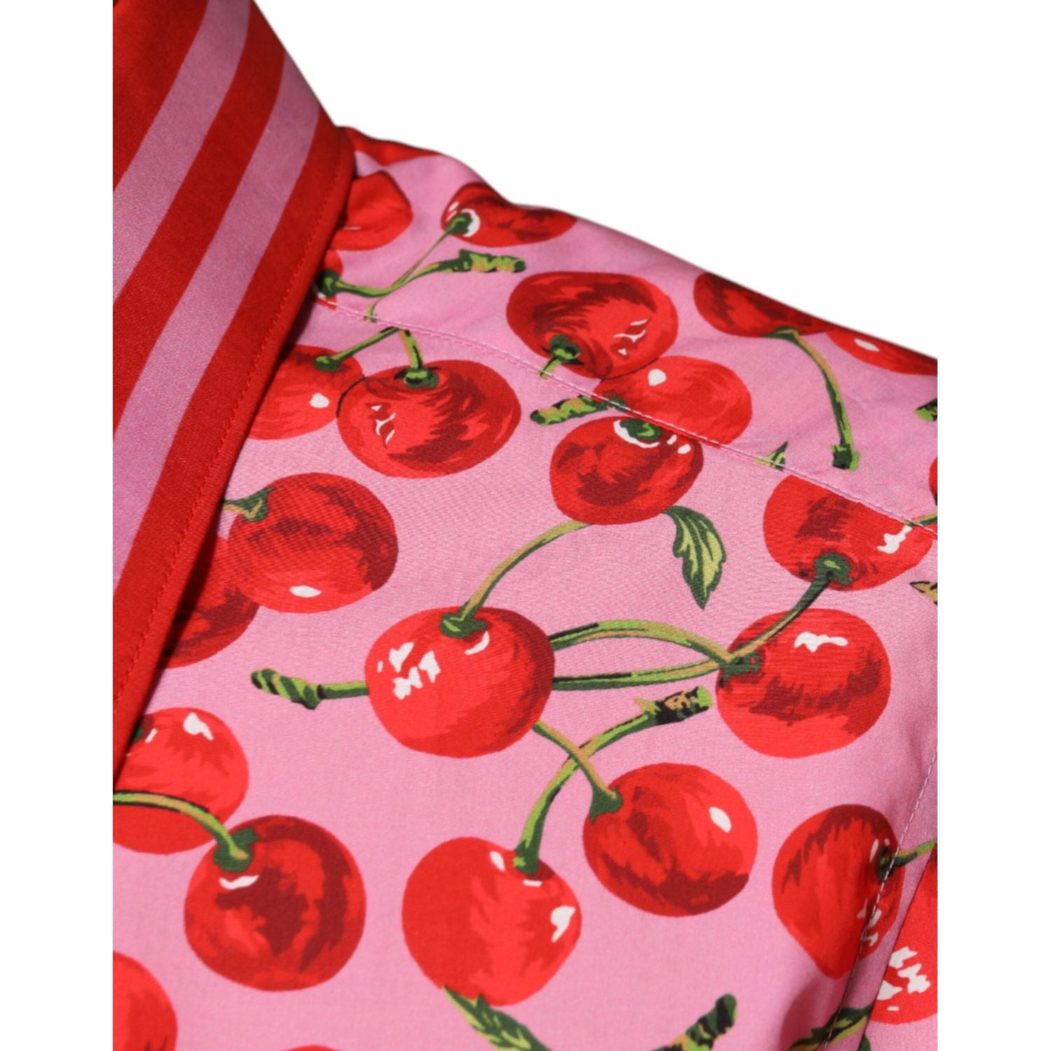Dolce & Gabbana Pink Cherry Cotton Formal MARTINI Dress Shirt