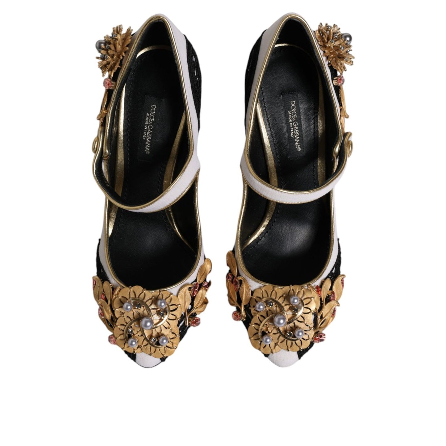 Dolce & Gabbana Multicolor Embellished Heels Pumps Shoes LA12040-35.5