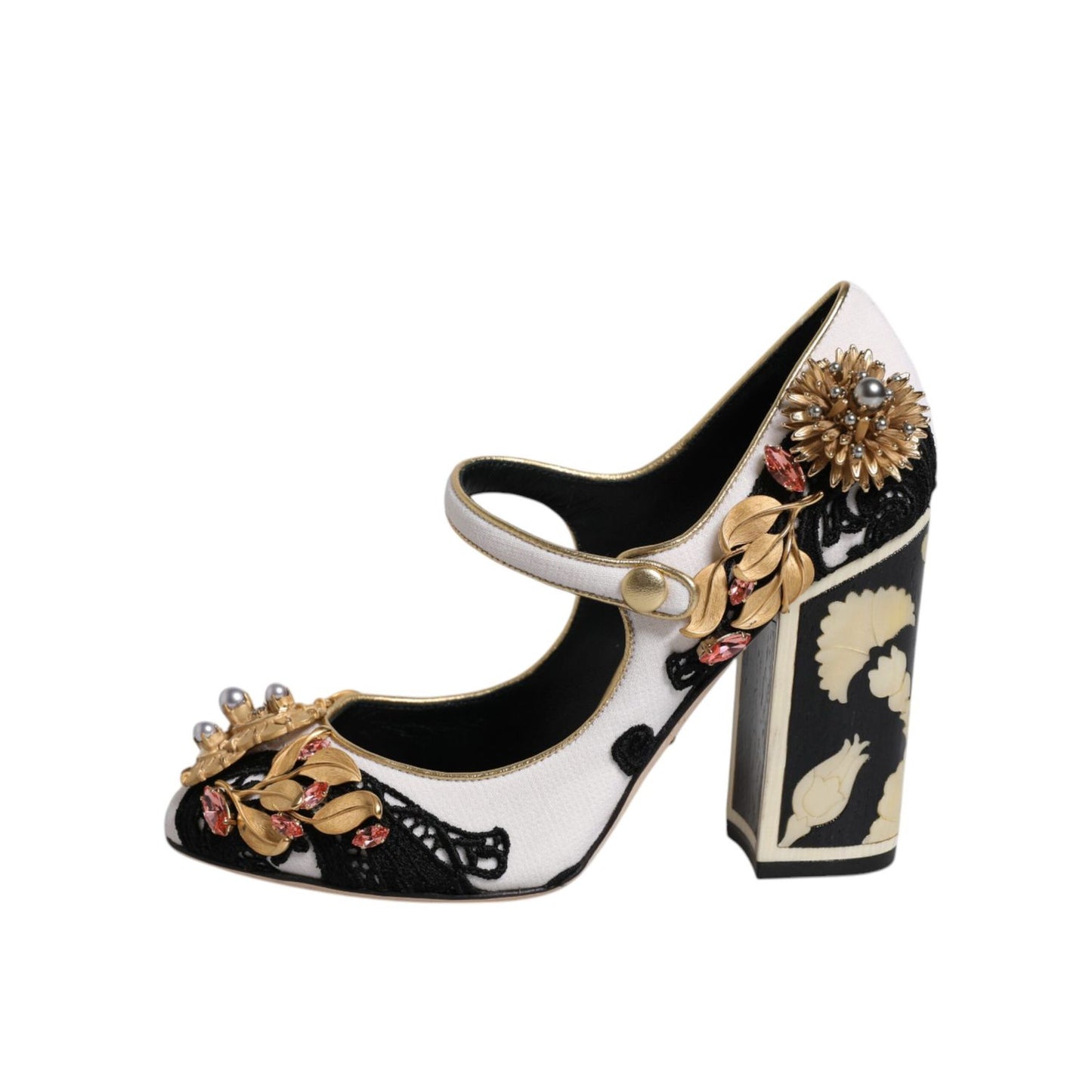 Dolce & Gabbana Multicolor Embellished Heels Pumps Shoes LA12040-35.5