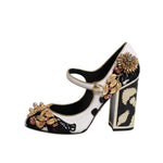 Dolce & Gabbana Multicolor Embellished Heels Pumps Shoes LA12040-35.5