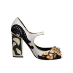 Dolce & Gabbana Multicolor Embellished Heels Pumps Shoes LA12040-35.5