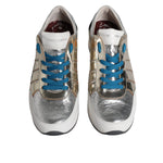 Dolce & Gabbana Multicolor Leather Low Top Sneakers Shoes LA12047-40