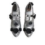 Dolce & Gabbana Clear Floral Crystal CINDERELLA Heels Shoes LA12049-38