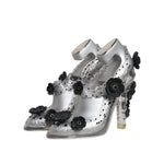 Dolce & Gabbana Clear Floral Crystal CINDERELLA Heels Shoes LA12049-38