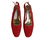 Dolce & Gabbana Red Platform Slingback Heels Sandals Shoes LA12056-37.5