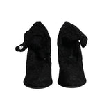 Dolce & Gabbana Black Lace Stretch Heels Mid Calf Boots Shoes LA12059-38
