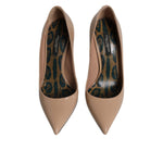Dolce & Gabbana Beige Patent Leather Stiletto Heel Pumps Shoes LA12087-35.5
