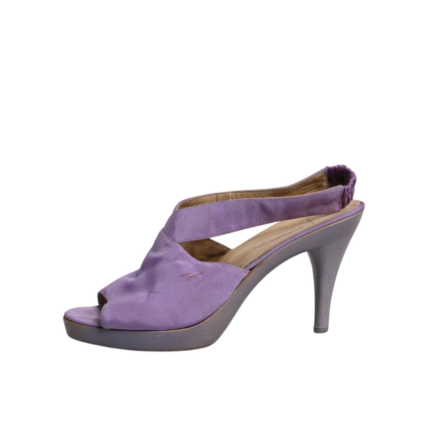 Dolce & Gabbana Purple Platform Slingback Heels Sandals Shoes LA12209-38