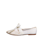 Dolce & Gabbana White Ribbon Fabric Ballerina Flats Shoes