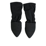 Dolce & Gabbana Green Cotton Sock Style Ankle Boots Shoes LA12215-41