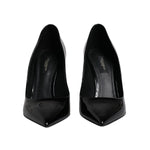 Dolce & Gabbana Black Patent Leather High Heels Pumps Shoes LA12227-37.5