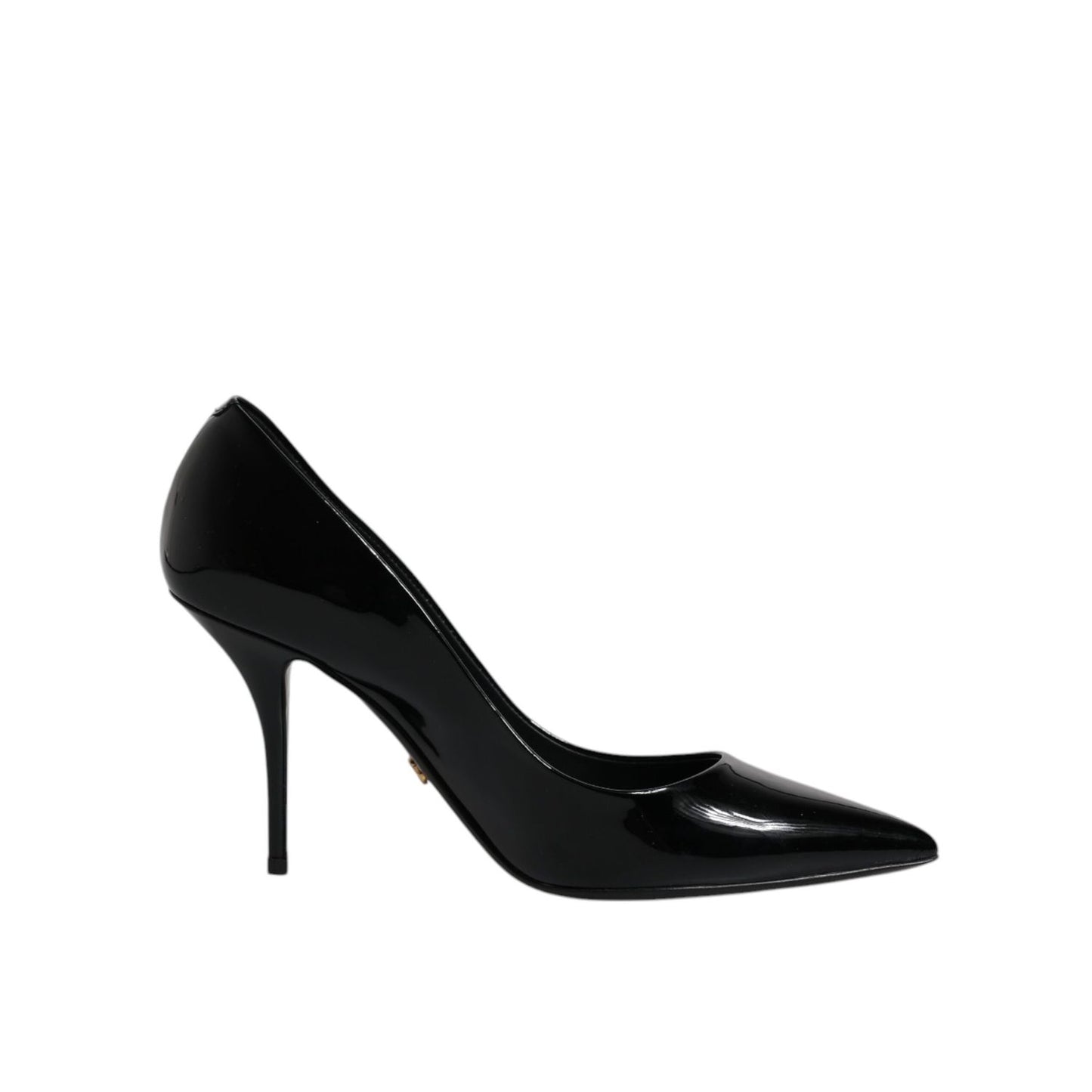 Dolce & Gabbana Black Patent Leather High Heels Pumps Shoes LA12227-37.5