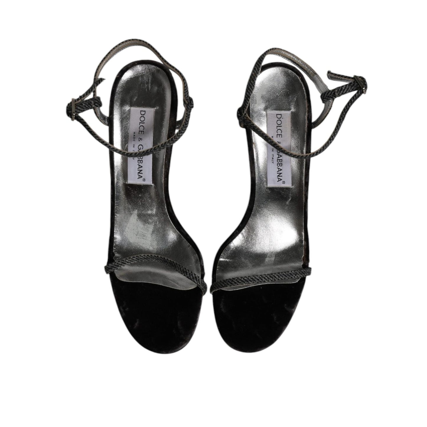 Dolce & Gabbana Black Ankle Strap High Heels Sandals Shoes LA12235-40