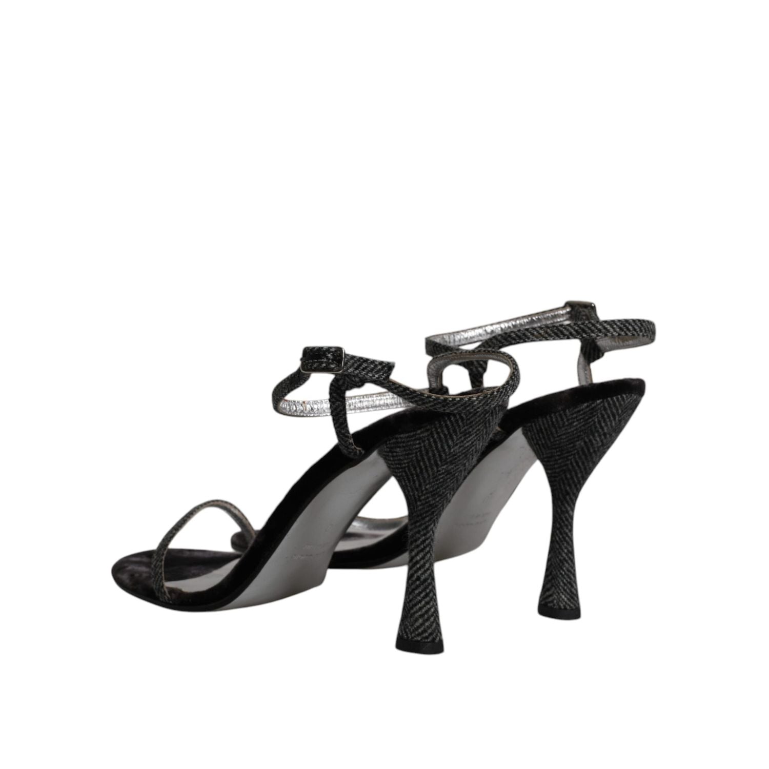 Dolce & Gabbana Black Ankle Strap High Heels Sandals Shoes