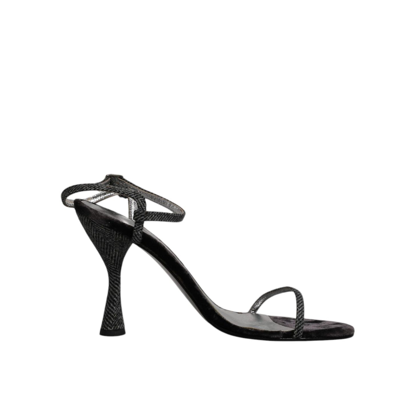 Dolce & Gabbana Black Ankle Strap High Heels Sandals Shoes LA12235-40