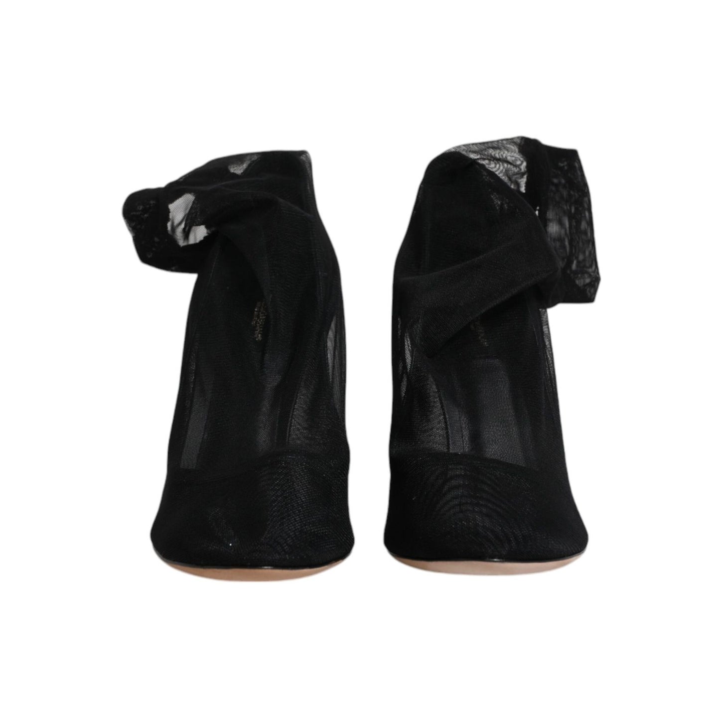 Dolce & Gabbana Black Nylon Mesh Sock Style Boots Shoes LA12244-40