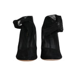 Dolce & Gabbana Black Nylon Mesh Sock Style Boots Shoes LA12244-40