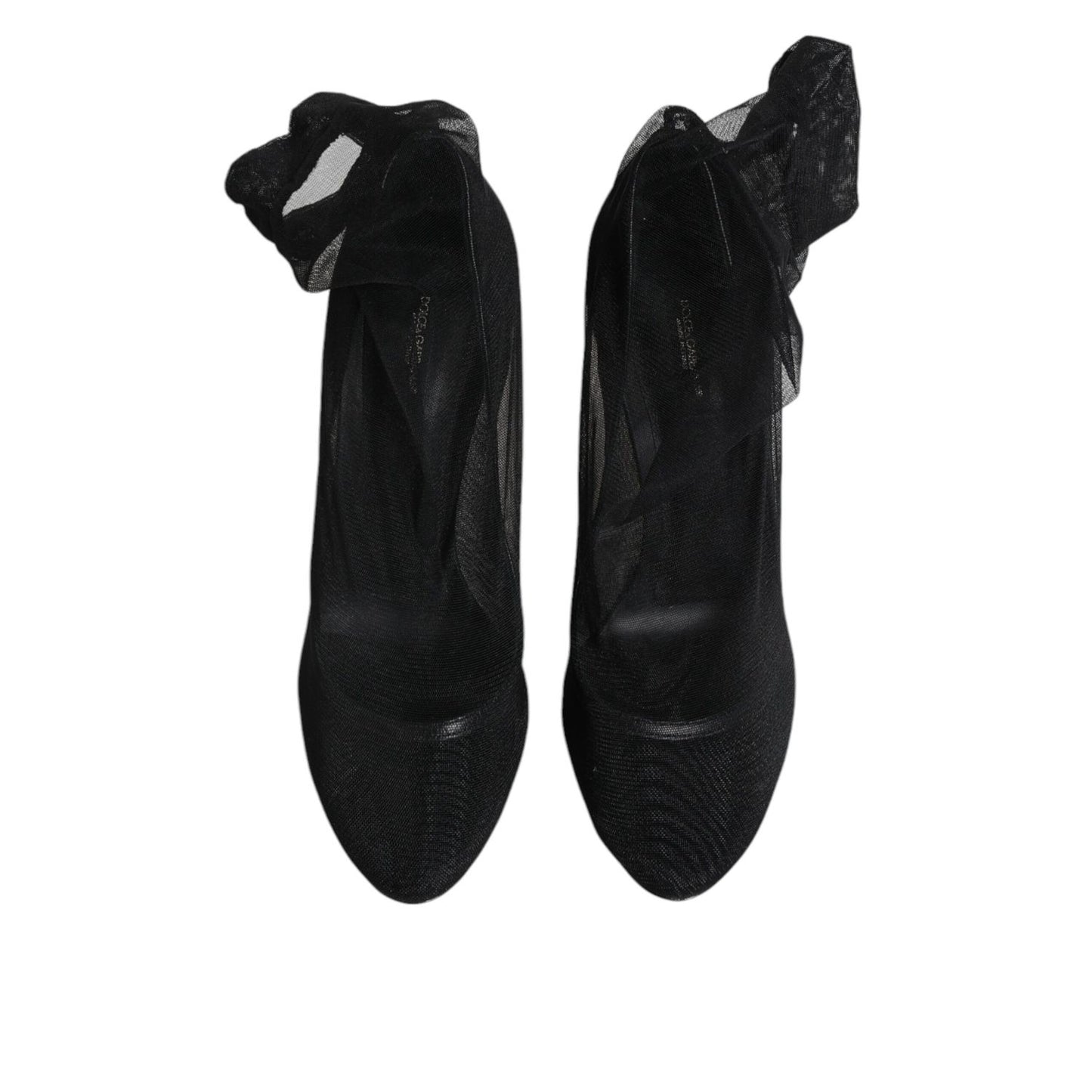 Dolce & Gabbana Black Nylon Mesh Sock Style Boots Shoes LA12244-40