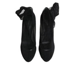 Dolce & Gabbana Black Nylon Mesh Sock Style Boots Shoes LA12244-40
