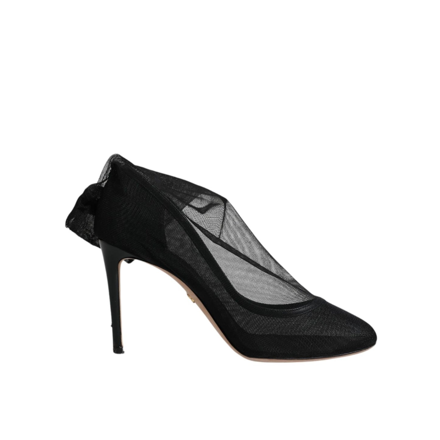 Dolce & Gabbana Black Nylon Mesh Sock Style Boots Shoes LA12246-39