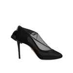 Dolce & Gabbana Black Nylon Mesh Sock Style Boots Shoes LA12246-39
